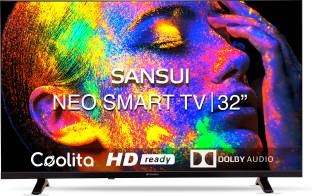 Add to Compare Sansui Neo 80 cm (32 inch) HD Ready LED Smart Linux TV with Bezel-less Design and Dolby Audio (Midnigh... 4.2483 Ratings & 74 Reviews Operating System: Linux HD Ready 1366 x 768 Pixels 1 Year Comprehensive Warranty on Product and Additional 1 Year Warranty on Panel ₹10,999 ₹19,990 44% off Free delivery Bank Offer