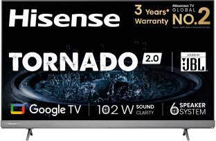 Coming Soon Add to Compare Hisense 127 cm (50 inch) Ultra HD (4K) LED Smart Google TV with 102W JBL 6 Speakers, Dolby Vision and ... Operating System: Google TV Ultra HD (4K) 3840 x 2160 Pixels 3 Years comprehensive warranty. ( Offer Valid Till 30 - Oct - 2022) ₹54,990