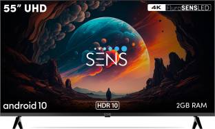 SENS Pikaso 140 cm (55 inch) Ultra HD (4K) LED Smart Android TV with FluroSENS Panel, Dolby Audio and ...