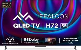 Smart TV Energieklasse A++ 139 cm iFFALCON by TCL 4K Ultra HD, MEMC, Dolby Vision, Android TV, inklusive Sprachfernbedienung, Prime Video, Google Assistant und Alexa 55K610 Fernseher 55 Zoll 