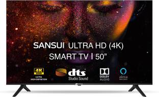 Add to Compare Sansui 127 cm (50 inch) Ultra HD (4K) LED Smart Android TV with Dolby Audio and DTS (Mystique Black) 4.31,559 Ratings & 209 Reviews Operating System: Android Ultra HD (4K) 3840 x 2160 Pixels 1 Year Comprehensive Warranty on Product and Additional 1 Year Warranty on Panel ₹27,990 ₹45,190 38% off Free delivery by Today No Cost EMI from ₹2,333/month Bank Offer