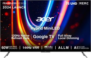 Acer 189 cm (75 inch) Ultra HD (4K) Mini LED Smart Google TV(AR75UDMGR2885AT)