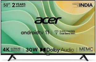 acer I Series 127 cm (50 inch) Ultra HD (4K) LED Smart Android TV with Android 11, 30W Dolby Audio, ME...