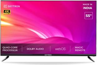 Add to Compare SKYTRON 140 cm (55 inch) Ultra HD (4K) LED Smart WebOS TV with 30W Thunder Speaker Soundbar Web OS 2.0... 3.998 Ratings & 10 Reviews Operating System: WebOS Ultra HD (4K) 3840 x 2160 Pixels 1 Year Standard Manufacturer Warranty from Skytron ₹30,499 ₹79,990 61% off Free delivery Bank Offer