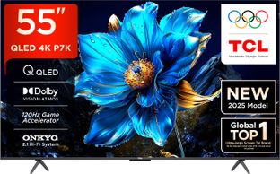TCL P7K 139 cm (55 inch) QLED Ultra HD (4K) Smart Google TV with Dolby Vision- Atmos 35W | ONKYO 2.1ch with Subwoofer| Game Master(55P7K)