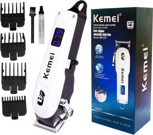 Kemei KM- 232 PROFESSIONAL TRIMMER with 240min Runtime Trimmer 120 min Runtime 4 Length Settings(White, Black)