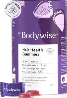 Be Bodywise 5000 mcg Biotin Gummies | 2 Months Pack | Stronger Hair - Nails | No Added Sugar