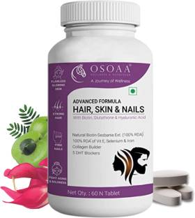 Osoaa Advance Formula supplement for Hair, Skin & Nails with Biotin,  Glutathione Price in India - Buy Osoaa Advance Formula supplement for Hair,  Skin & Nails with Biotin, Glutathione online at 