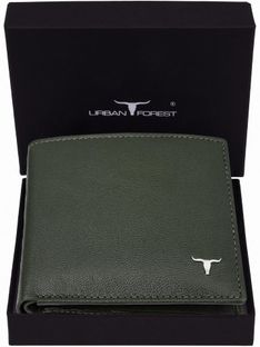URBAN FOREST Men Casual, Formal Green Genuine Leather Wallet(8 Card Slots)