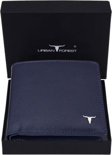 URBAN FOREST Men Casual, Formal Blue Genuine Leather Wallet(8 Card Slots)