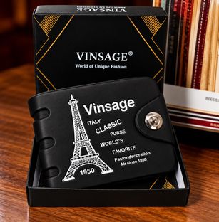 Vinsage Men Casual, Ethnic, Evening/Party, Formal, Travel, Trendy Black Artificial Leather Wallet(6 Card Slots)