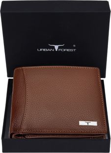 URBAN FOREST Men Tan Genuine Leather Wallet(6 Card Slots)