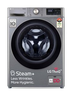 LG 9 kg 5 Star, AI Direct Drive Technology, Wi-Fi Enabled, Steam+ With Wrinkle Care, Intelligent & Convenient Fabric Care, Allergy Care, In-Built Heater Fully Automatic Front Load Washing Machine with In-built Heater Grey(FHP1209Z7P)