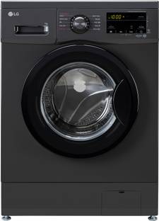 LG 7 kg Fully Automatic Front Load Washing Machine with In-built Heater Black, Grey