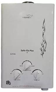 V-Guard 5 L Gas Water Geyser (Safe flo plus 5l, White)