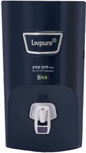 LIVPURE LIV-PEP-PRO-STAR. 7 L RO + UV + UF + Minerals Water Purifier Suitable for all - Borewell, Tanker, Municipality Water(Blue)