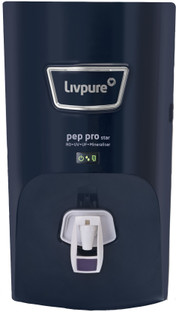 LIVPURE LIV-PEP-PRO-STAR. 7 L RO + UV + UF + Minerals Water Purifier Suitable for all - Borewell, Tanker, Municipality Water(Blue)