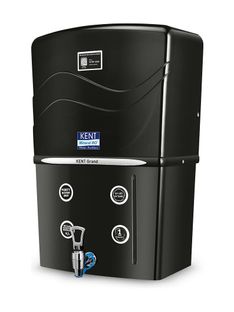 KENT Grand-B 8 L RO + UV + UF Water Purifier Water Purifier Advanced RO Tech for Sabse Shudh Paani | 8L | 20 LPH | Suitable for all - Borewell, Tanker, Municipality Water(Black)
