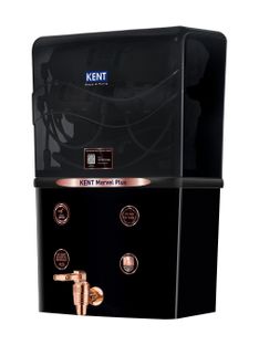 KENT Marvel Plus 8 L RO + UV + UF + Copper + TDS Control Water Purifier ISI Marked 8L Tank 20 LPH Flow deal for Borewell/Tanker/Municipal Water Largest Service Network(Light black)