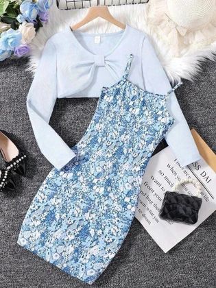 black mini dress festival Irenic Bow Flare Mini Dress Black main image 1