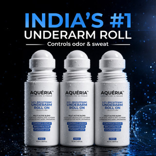 Aqueria Multi Active Underarm Roll On | 5.5% AHA BHA, Niacinamide - Aqua Fragrance Deodorant Roll-on  -  For Men & Women (150 ml, Pack of 3)