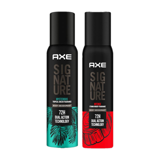 AXE Signature Mysterious and Intense Deodorant No Gas Body Perfume Body Spray - For Men 400 ml, Pack of 2