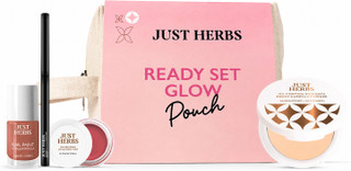 Just Herbs Ready Set Glow Party Ready Travel Friendly Perfect Gift Makeup Kit Pouch (Pack of 4)