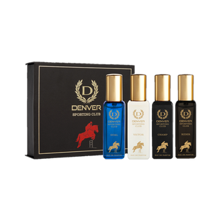 DENVER Sporting Club EDP- SRK's Favorite Luxury Gift Pack (20ml x 4) Perfume Eau de Parfum  -  80 ml (For Men)