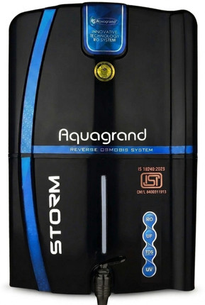 Aquagrand Black Audi purify Mineral+ro+uv+uf+tds 12 L RO + UV + UF + TDS Control Water Purifier Black