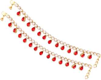 A019MG I Jewels Gold Plated Anklets for Girls & Women 