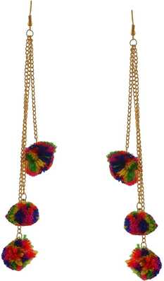 Pom Pom Earrings Buy Pom Pom Earrings Online At Best Prices In India Flipkart Com