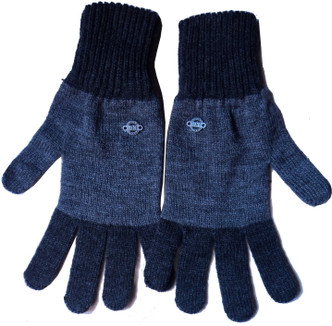 Romano Blue Warm Winter Wool Hand Gloves For Boy