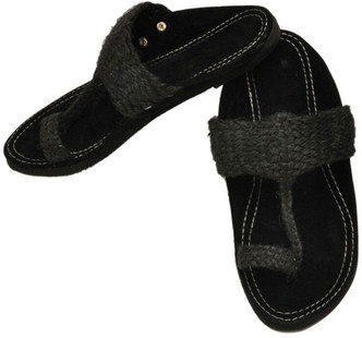 kolhapuri chappal black colour