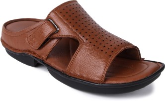 leather chappals for men's flipkart