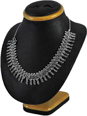 flipkart black metal necklace