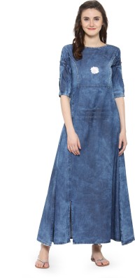 jeans frock suit