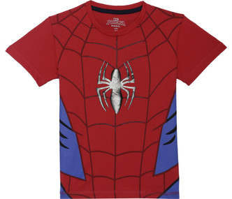 Size 7 Blue and Red kids Spiderman T-Shirt