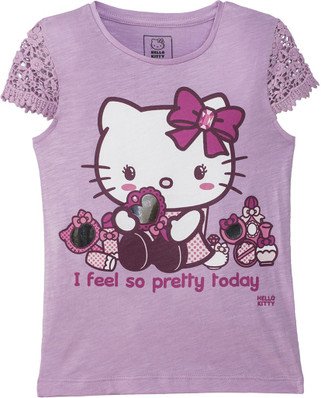 Baby Girls purple T Shirt Age 12-18 months hello kitty
