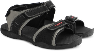 lotto printed sling black sports sandals