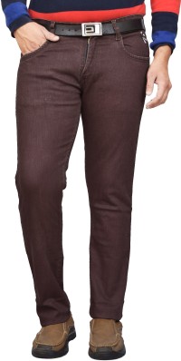 maroon colour jeans pant