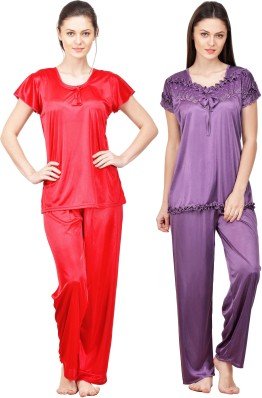 satin night suit flipkart