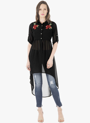 long tops for jeans flipkart