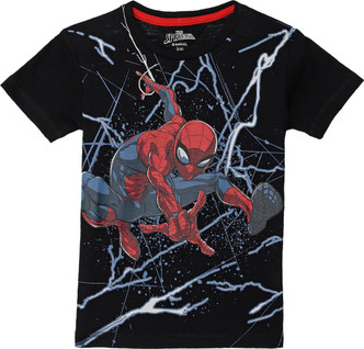 Size 7 Blue and Red kids Spiderman T-Shirt