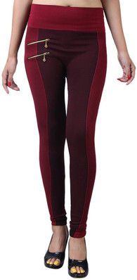 maroon jeggings online