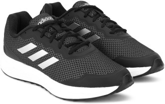 adidas black sports shoes