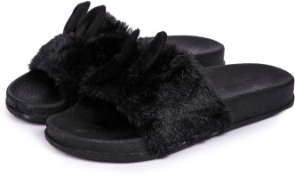 furry flip flops nike