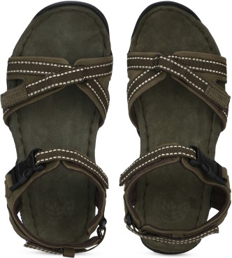 woodland men's leather sandals and floaters