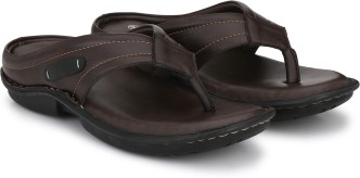 shences tan leather slippers