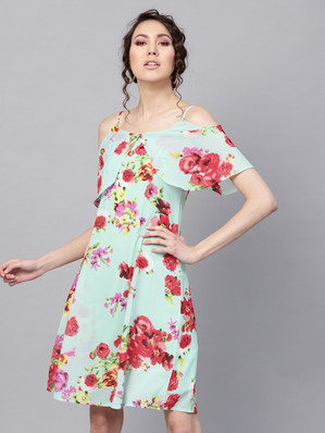 A Flawless Stunning One Shouldered Gown in Green Blue Made to Fit the Barbie