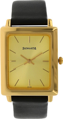 sonata watch golden colour price